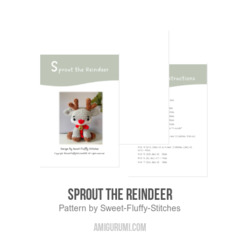 Sprout the reindeer amigurumi pattern by Sweet Fluffy Stitches