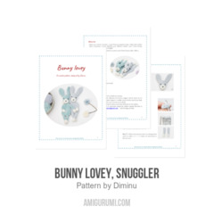 Bunny lovey, snuggler amigurumi pattern by Diminu