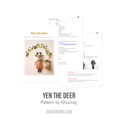 Yen the deer amigurumi pattern by Khuc Cay