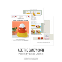 Ace the Candy Corn amigurumi pattern by Elisas Crochet
