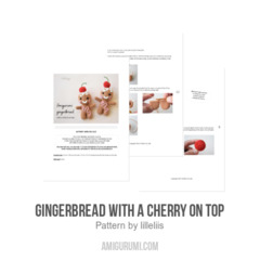 Gingerbread with a cherry on top amigurumi pattern by lilleliis