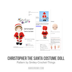 Christopher the Santa Costume Doll amigurumi pattern by Smiley Crochet Things