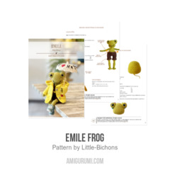 Emile Frog amigurumi pattern by Little Bichons