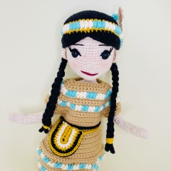 Native American doll amigurumi pattern by Fluffy Tummy