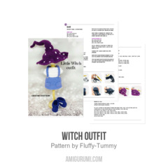Witch outfit amigurumi pattern by Fluffy Tummy