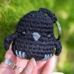 Dr plague and crow keychain combo amigurumi pattern by Cosmos.crochet.qc