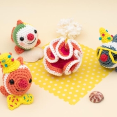 clownfish family toy set amigurumi pattern by Octopus Crochet