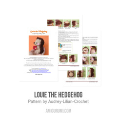 Louie the Hedgehog amigurumi pattern by Audrey Lilian Crochet