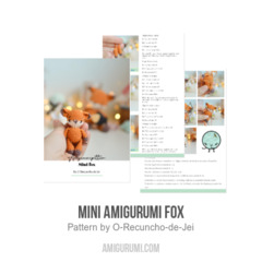 Mini amigurumi fox amigurumi pattern by O Recuncho de Jei