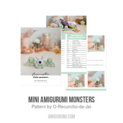 Mini amigurumi monsters amigurumi pattern by O Recuncho de Jei