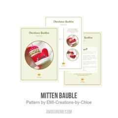 Mitten Bauble amigurumi pattern by EMI Creations by Chloe