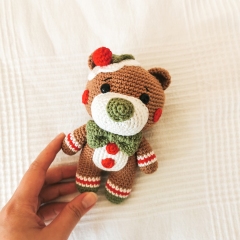 Noel the Gingerbread Bear amigurumi pattern by EMI Creations by Chloe
