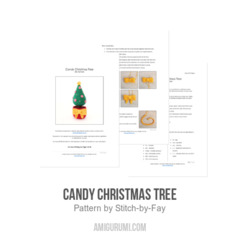 Candy Christmas Tree amigurumi pattern by Stitch by Fay