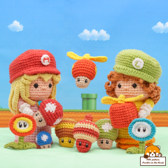 Super Mario and Power up Bundle amigurumi pattern by Noobie On The Hook
