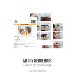 Merry Hedgehogs amigurumi pattern by DioneDesign