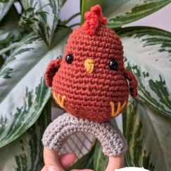 Chicken baby rattle crochet pattern