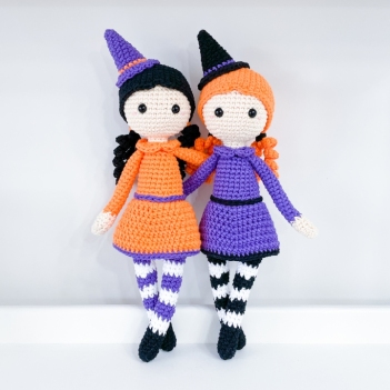 Amelia the Witch amigurumi pattern by Bunnies and Yarn