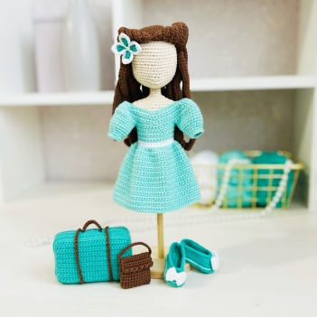 1940s outfit amigurumi pattern by Fluffy Tummy