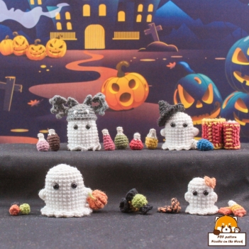 MiniBie - Ghostly sidekicks amigurumi pattern by Noobie On The Hook