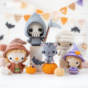 Halloween Minis set 3 amigurumi pattern by AradiyaToys