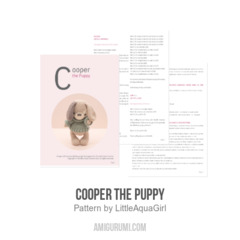 Cooper the puppy amigurumi pattern by LittleAquaGirl