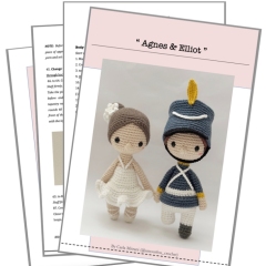Agnes & Elliot, the Tin Soldier amigurumi pattern by Amour Fou