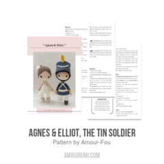 Agnes & Elliot, the Tin Soldier amigurumi pattern by Amour Fou