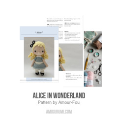 Alice in Wonderland amigurumi pattern by Amour Fou