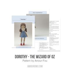 Dorothy - The Wizard of Oz amigurumi pattern by Amour Fou