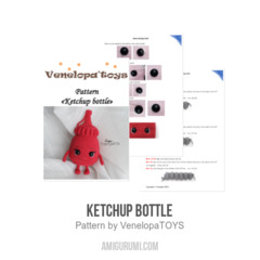 Ketchup bottle amigurumi pattern by VenelopaTOYS