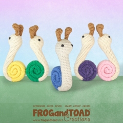 Snail - Easy Insect Bug / Snails amigurumi pattern by FROGandTOAD Creations
