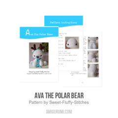 Ava the Polar Bear amigurumi pattern by Sweet Fluffy Stitches