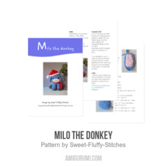 Milo the Donkey amigurumi pattern by Sweet Fluffy Stitches