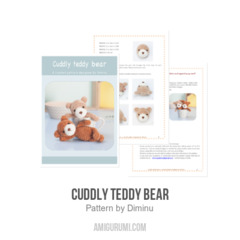 Cuddly teddy bear amigurumi pattern by Diminu