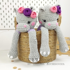 Hippo crochet pattern/Plush hippo amigurumi by TANATIcrochet