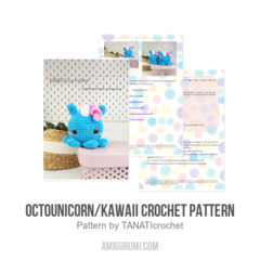 OctoUnicorn/kawaii crochet pattern amigurumi pattern by TANATIcrochet