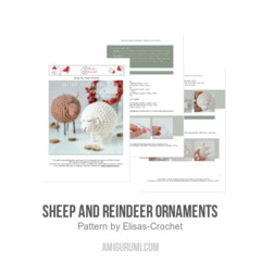 Sheep and Reindeer Ornaments amigurumi pattern by Elisas Crochet