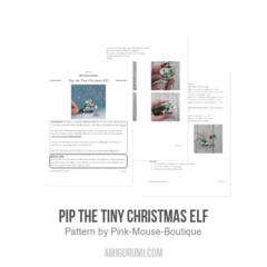 Pip the Tiny Christmas Elf amigurumi pattern by Pink Mouse Boutique