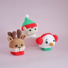 Kawaii Christmas Friends amigurumi by Cara Engwerda