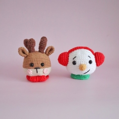Kawaii Christmas Friends amigurumi pattern by Cara Engwerda