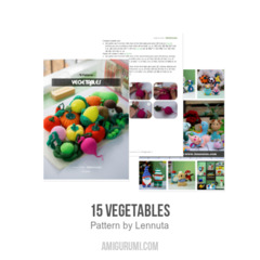 15 Vegetables amigurumi pattern by Lennutas