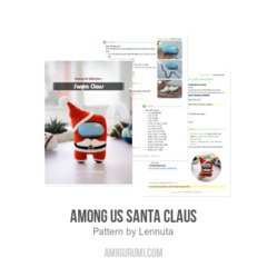 Among Us Santa Claus amigurumi pattern by Lennutas
