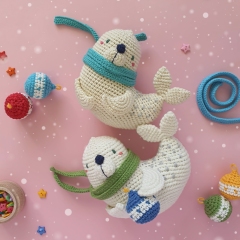 Snowball the Seal  amigurumi pattern by Natura Crochet