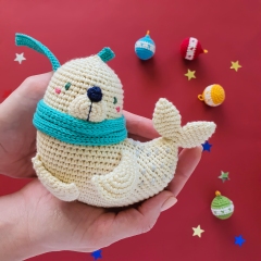Snowball the Seal  amigurumi by Natura Crochet