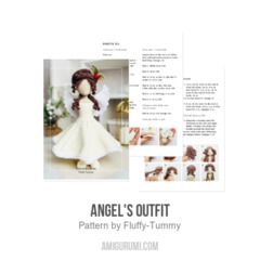 Angel's outfit amigurumi pattern by Fluffy Tummy