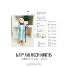 Mary and Joseph outfits amigurumi pattern by Fluffy Tummy