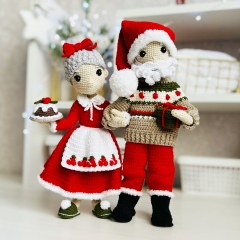 Santa Claus and Mrs. Claus amigurumi pattern by Fluffy Tummy