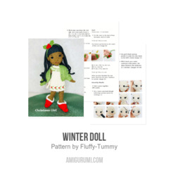 Winter doll amigurumi pattern by Fluffy Tummy