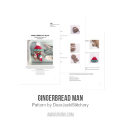 Gingerbread Man amigurumi pattern by DearJackiStitchery