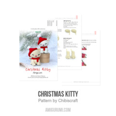 Christmas Kitty amigurumi pattern by Chibiscraft